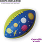 Crocodile Creek Football for Kids Ages 3 and Up - Inflatable Ball for Flag Football Games and Outdoor Sports - Made from Rubber - Solar System