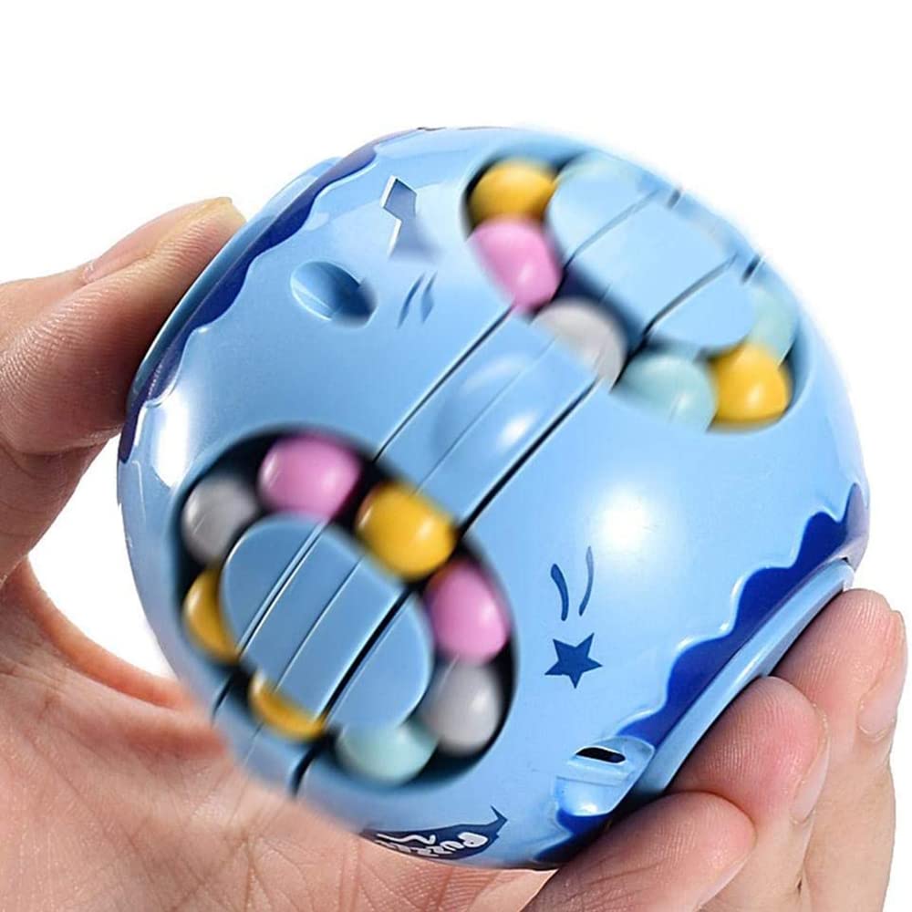 JHBEMAXS Rotate Bean Slide 3D Puzzle Spinner Magic Cube Fidget Toys (Pink)