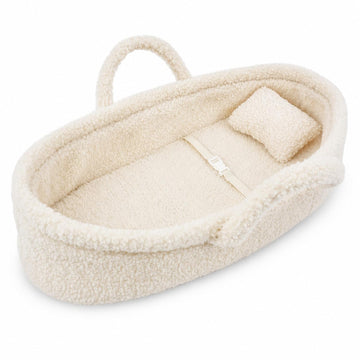 June Garden Cozy Dream Doll Bassinet - Baby Doll Portable Carrier - Fits for American Girl Dolls or Teddy Bears up to 18" - Cream White