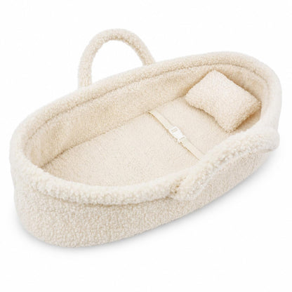 June Garden Cozy Dream Doll Bassinet - Baby Doll Portable Carrier - Fits for American Girl Dolls or Teddy Bears up to 18" - Cream White