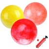 ZHANGBY 3 Pcs Playground Balls with Pump, 9 Inch Marbleized Bouncy Balls