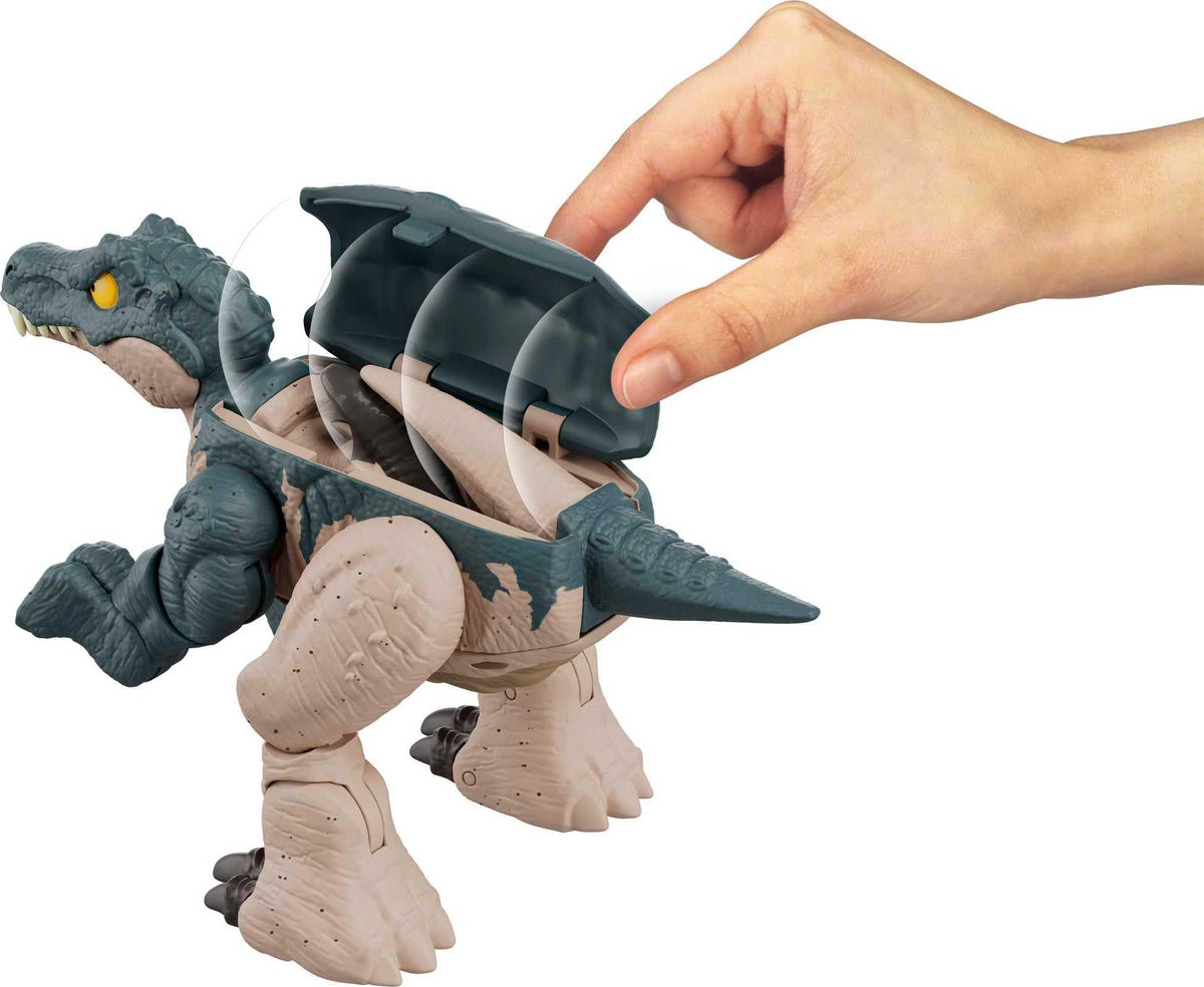 Mattel Jurassic World Fierce Changers 2-in-1 Dinosaur Action Figure, Double Danger Toy Transforms from Baryonyx to Parasoralophous in 11 Steps