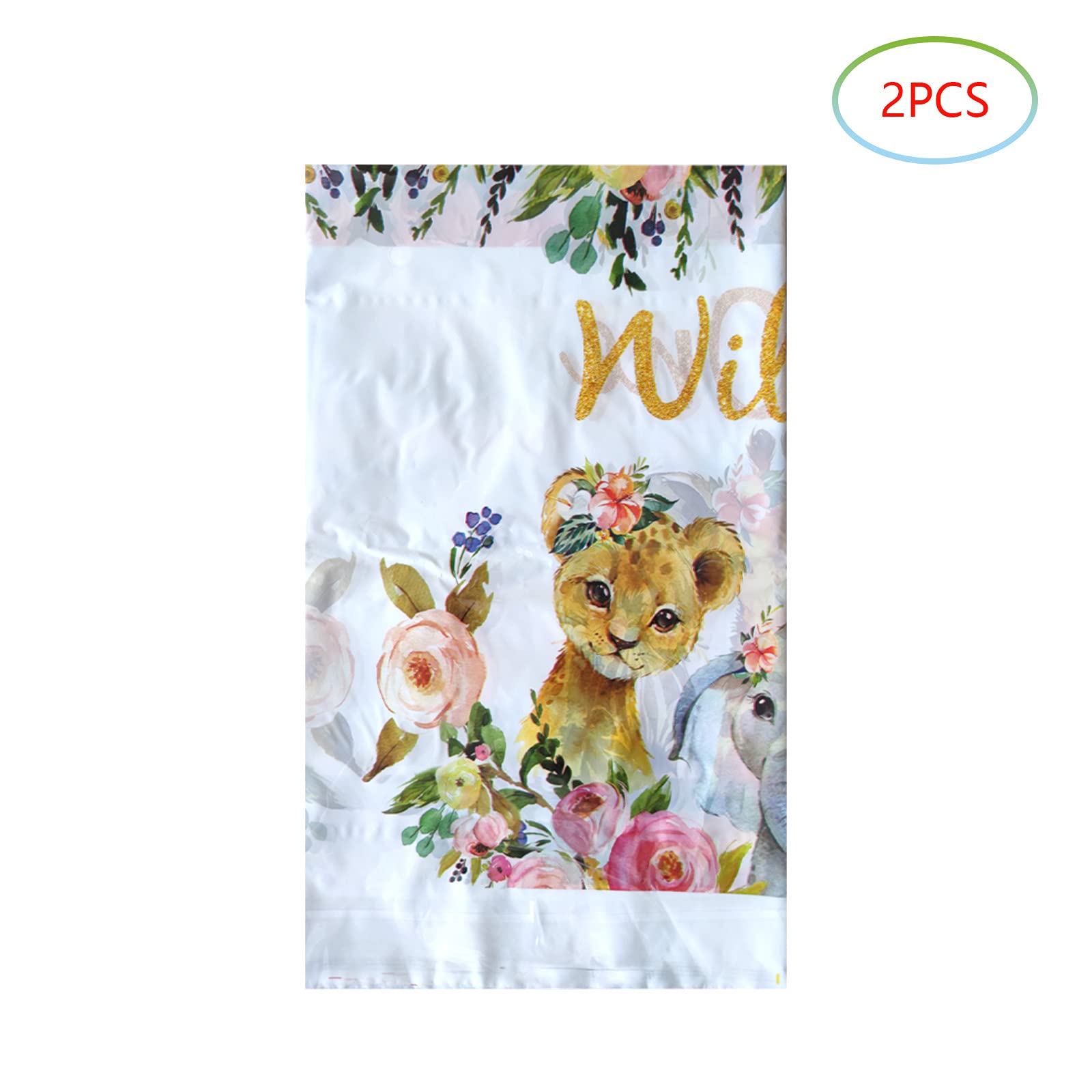 Fenghu 2 Pack Wild One Tablecloth, Wild One Birthday Party Supplies Decorations for Girl-Wild One Party Table Cover (70.8" x 42.5")