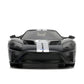 Jada Toys Big Time Muscle 1:24 2017 Ford GT Die-cast Car Black/White Stripes, Toys for Kids and Adults
