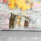 Newbee4 Miniature All 5 Types Adorable Sleeping Animal Figures - Hamster, Otter, Calico Cat, Shiba Inu and Bear sit Close and Sleep Together,Capsule