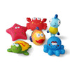 Bathtub Toys Floating Bath Toys(6PCS) with Storage Net,Baby Soft Bath Time Boat Toys,Bathtub Learning Water Toys and Bathtub Toys