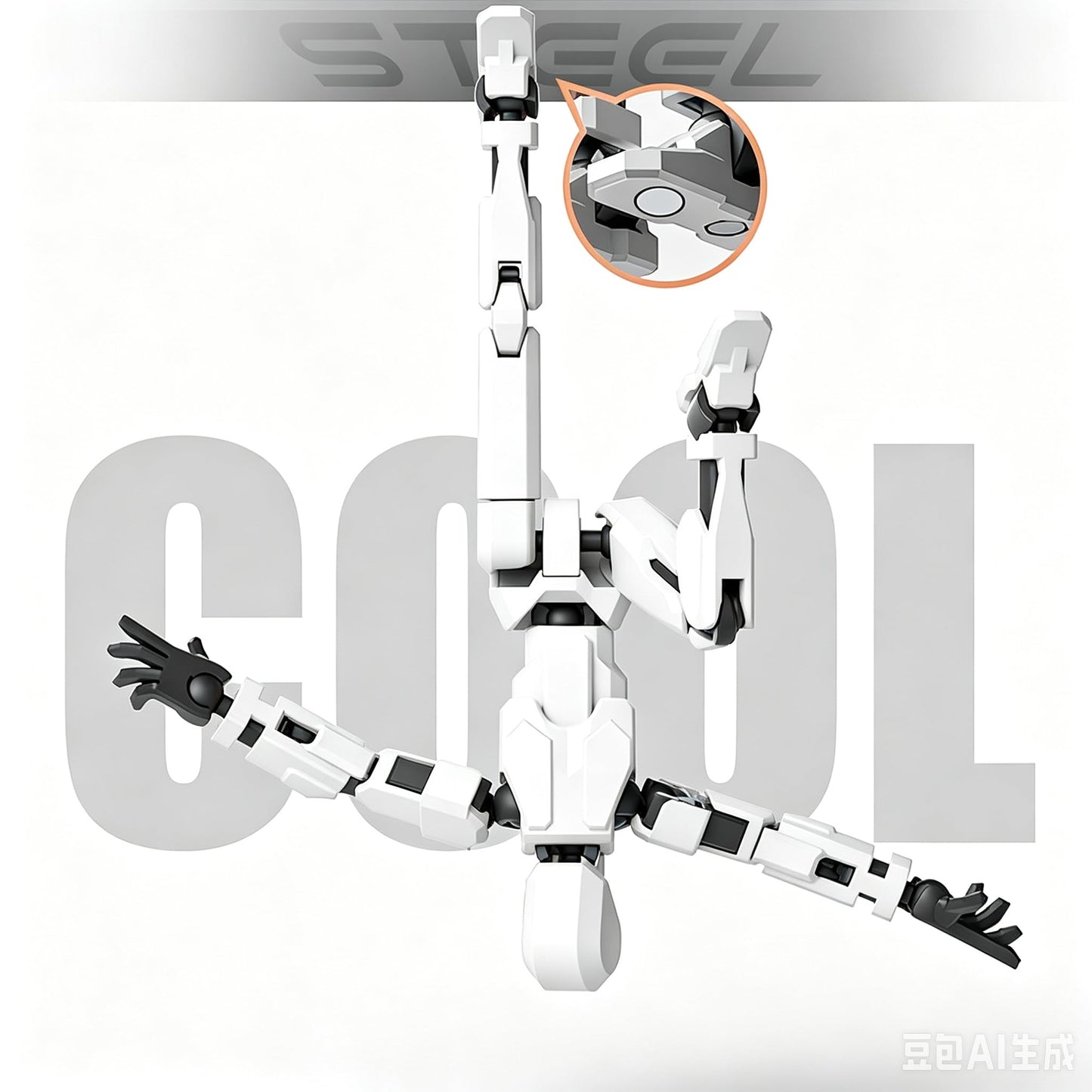 T13 Toy Titan 13 Action Figure Set with Metal Chassis?Assembled?, Robot Action Figure Robo 13 Action Fidget Toys Dummy Figure Articulated, Lucky 13
