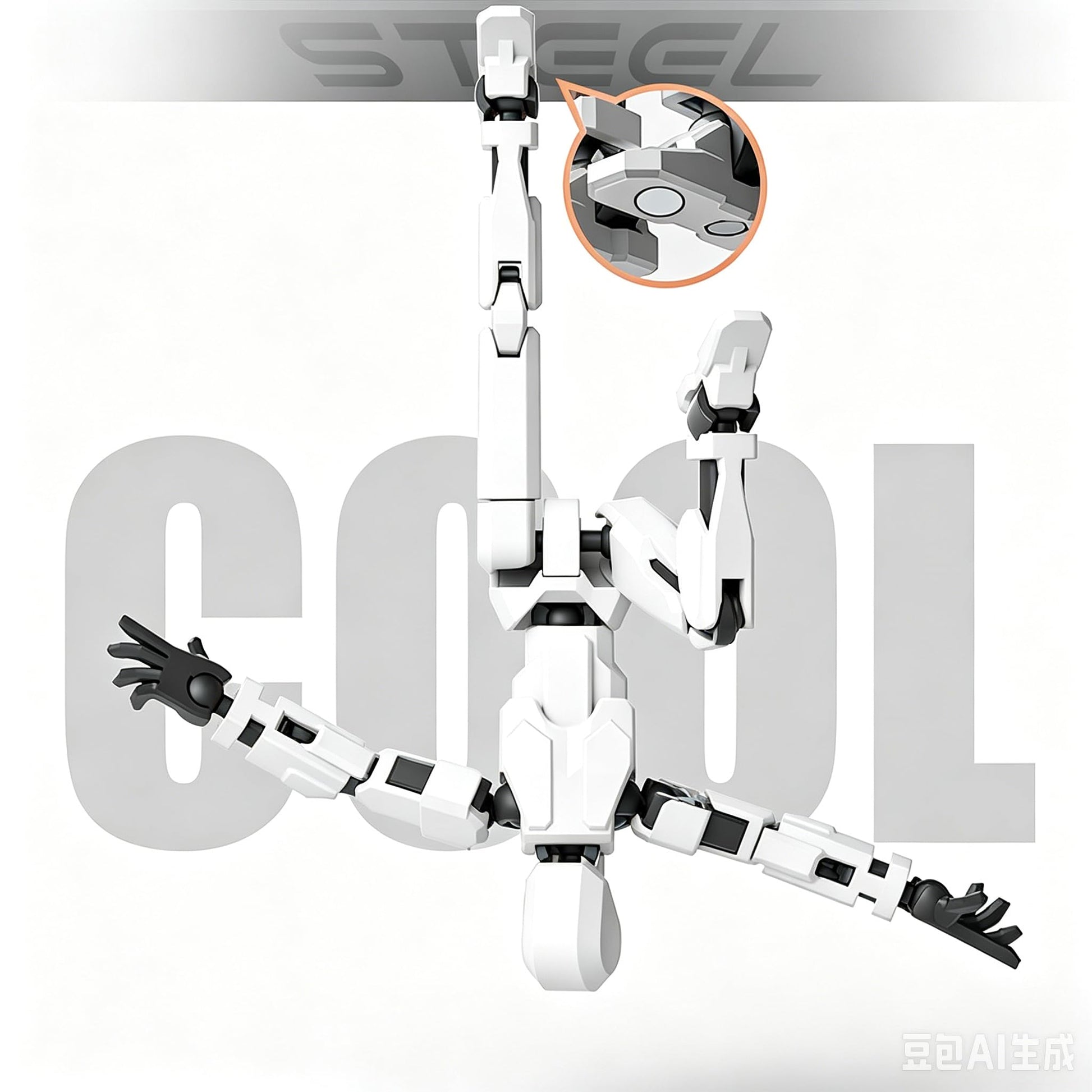 T13 Toy Titan 13 Action Figure Set with Metal Chassis?Assembled?, Robot Action Figure Robo 13 Action Fidget Toys Dummy Figure Articulated, Lucky 13