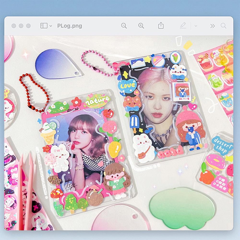 464 Pcs Gu-ka Laser Sticker Set Combination, Various Shapes of Gupan are Material Bags for Girls to DIY (A0806)