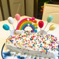 Xihuimay 15pcs Cake Topper Birthday Set Happy Birthday Banner Handmade Cupcake Topper including Colorful Rainbow Clouds Balloon Stars Picks for Boys