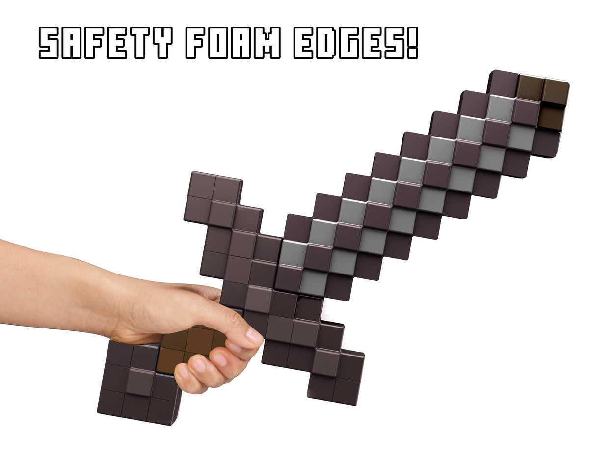 Minecraft Toys, Deluxe Netherite Sword, Kid-sized Minecraft-Game Role-play Accessory, Gifts for Kids and Fans
