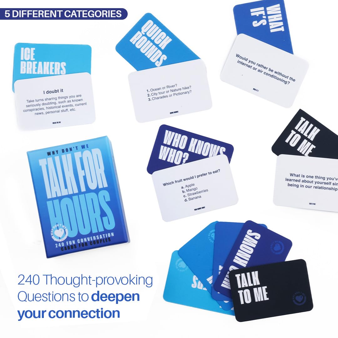 Why Don't We - 240 Conversation Starters for Couples - Get to Know Each Other Better. Fun Conversation Game for Couple, Card Games, Games for Date