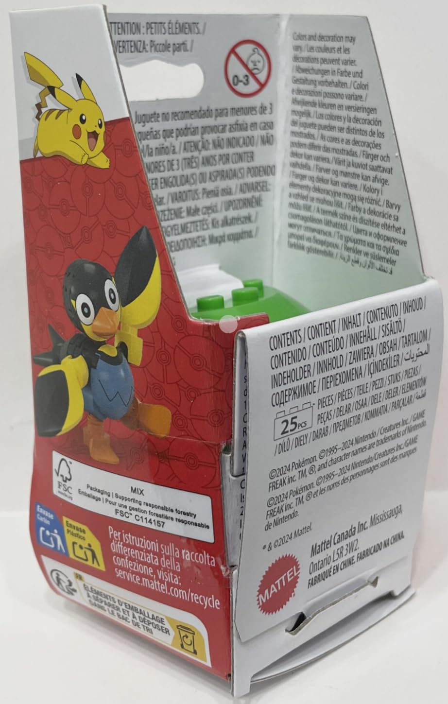 Pokemon Construction Toy Figure Collectible Pokebola Wattrel by MEGA