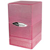 Ultra Pro - Satin Tower 100+ Card Deck Box (Glitter Pink) - Protect Your Gaming Cards, Sports Cards or Collectible Cards In Stylish Glitter Deck Box