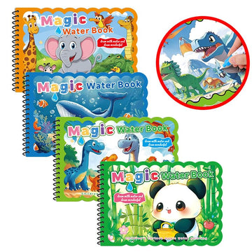 Baiyigs Water Coloring Book for Toddlers 3-5, Water Painting Drawing Book for Educational Learning Kits Gifts, Best Birthday Gifts