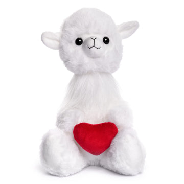 Laila and Lainey Valentine's Day Stuffed Animal - Llama Stuffed Animal, Llama Plush, 8.5 Inches Tall, Valentines Heart Plushies