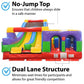 TentandTable Giant Inflatable Obstacle Course Rock Climb & Slide, Rainbow