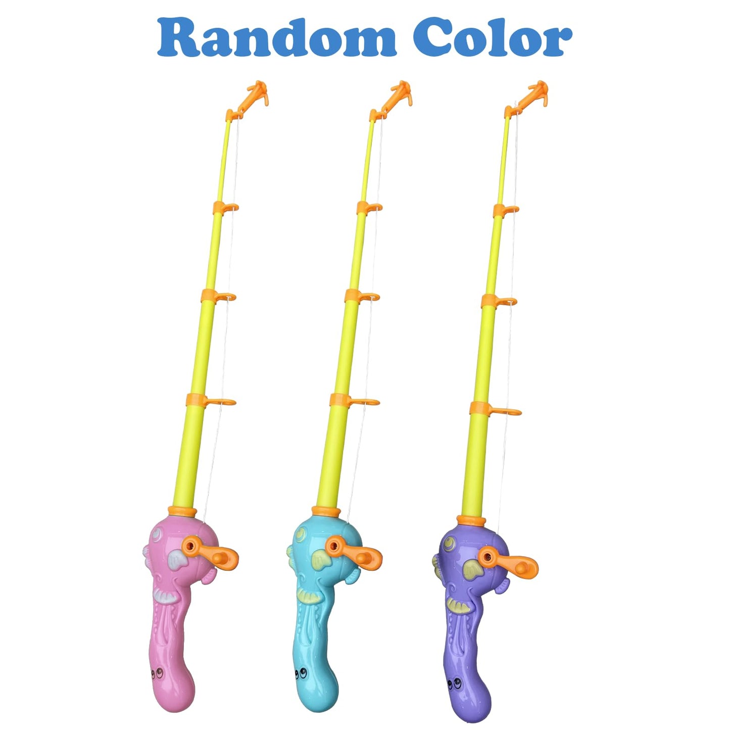 3 Pcs Magnetic Fishing Pole for Kids - Baby and Toddler Bath Toy for Bath, Pool (No Fishes Included)