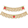 Strawberry Baby Shower Banner Sweet Girl Party Decoration Fruit Berry Garland Pregnancy Supplies