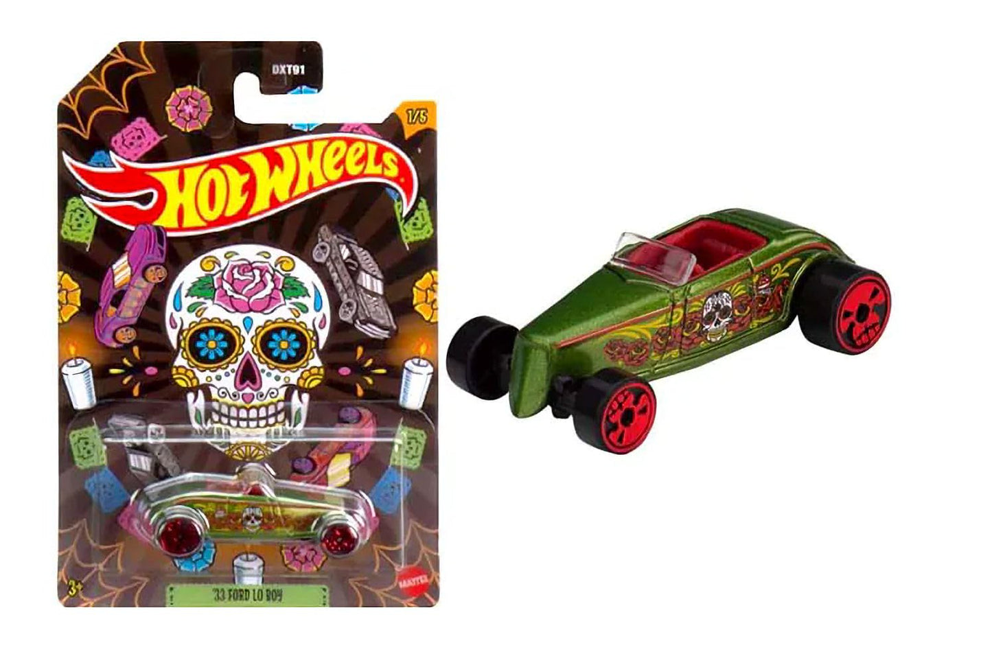 Hot Wheels 2023 Día de Los Muertos Halloween Complete 5?Car Set - Die?Cast Metal, 1:64 Scale, Ages 3+