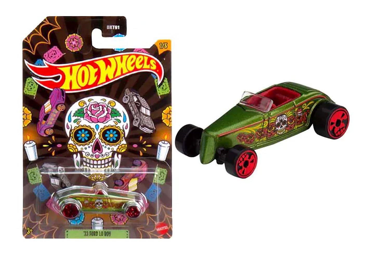 Hot Wheels 2023 Día de Los Muertos Halloween Complete 5?Car Set - Die?Cast Metal, 1:64 Scale, Ages 3+