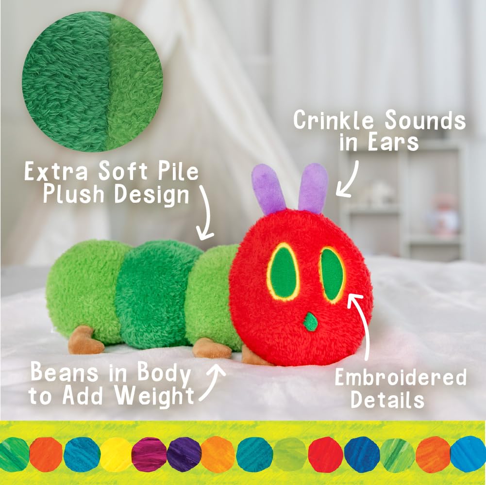 Eric Carle Very Hungry Caterpillar Extra Soft Plush Stuffed Animal Toy for Baby and Toddler Boys and Girls - 12 Inch Plush