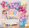 Beaumode Pastel Can You Say One Balloon Arch Garland Kit for Girls First Second Birthday Toddler Music Learning First Words Birthday Theme Party