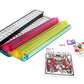 HNDTEK American Mahjong Set - Red Burgundy Soft Bag - 166 White Engraved Tiles, 4 All-in-One Rack/Pushers Western Mah Jongg Game Set