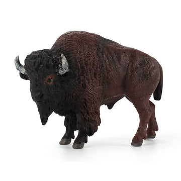 BLAPNK Realistic Bull Figure Toy, Simulated Cattle Figurines Collection Playset Preschool Science Educational Learn Cognitive Props(American Bison)