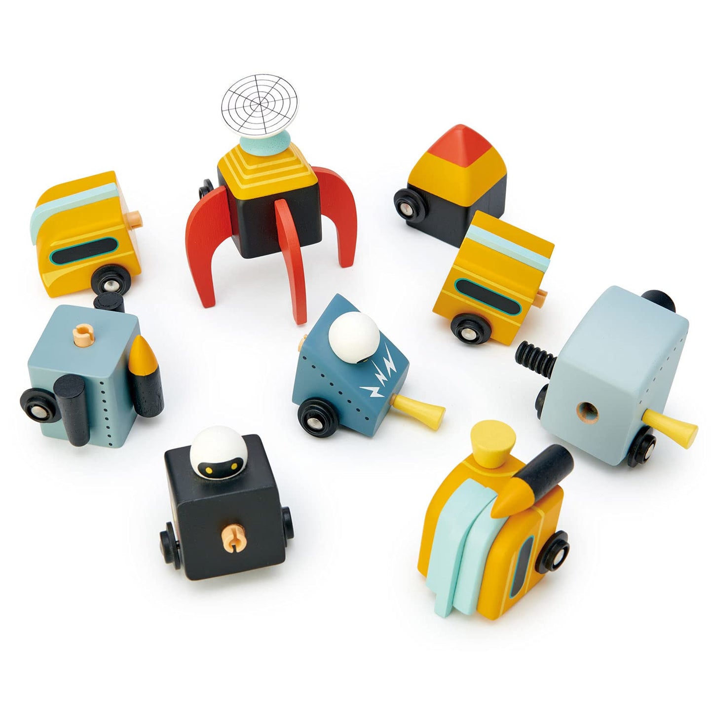 Tender Leaf Toys - Space Race - Mix and Match Space Themed Vehicles Toy Set - Creative Pretend Play for Kids 3+