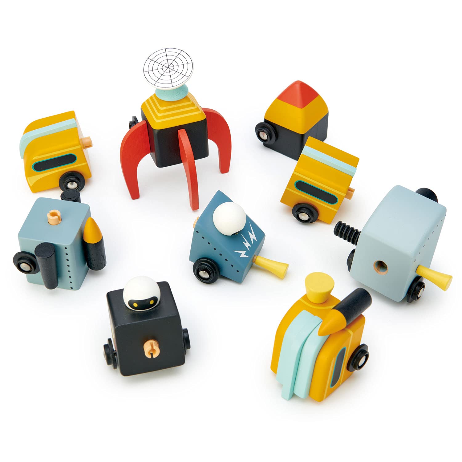 Tender Leaf Toys - Space Race - Mix and Match Space Themed Vehicles Toy Set - Creative Pretend Play for Kids 3+