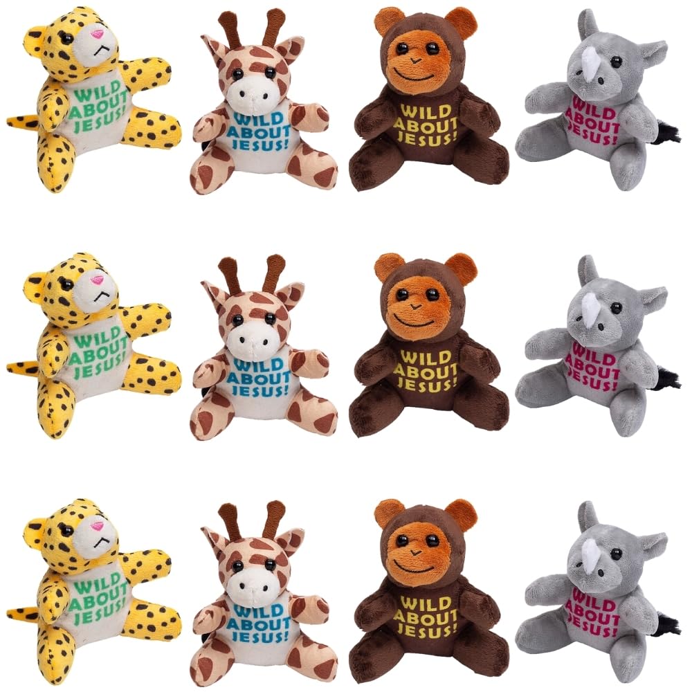 Fun Express Wild About Jesus Safari Animals, 12 Pack