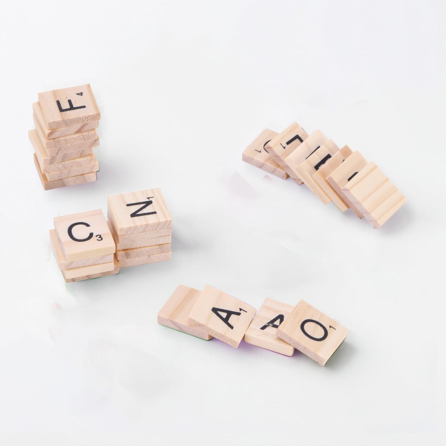 100 PCS Wood Letter Tiles Wooden Tiles