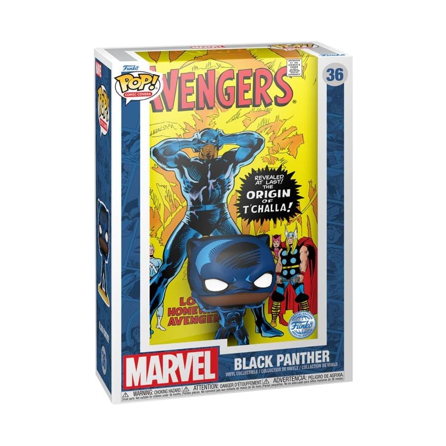Funko Pop! Comic Covers: Marvel - Black Panther, T'Challa Special Edition Multicolor Exclusive Vinyl Figure #36