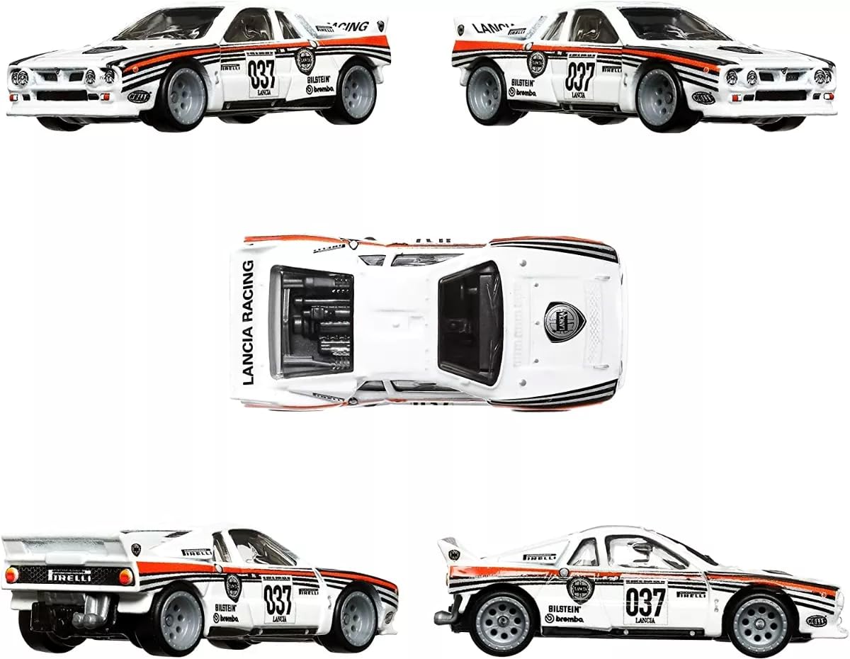 Hot Wheels HCY73 Premium 2 Pack Lancia Rally 037 / '84 Audi Sports Quattro [3 Years and Up] White Mini