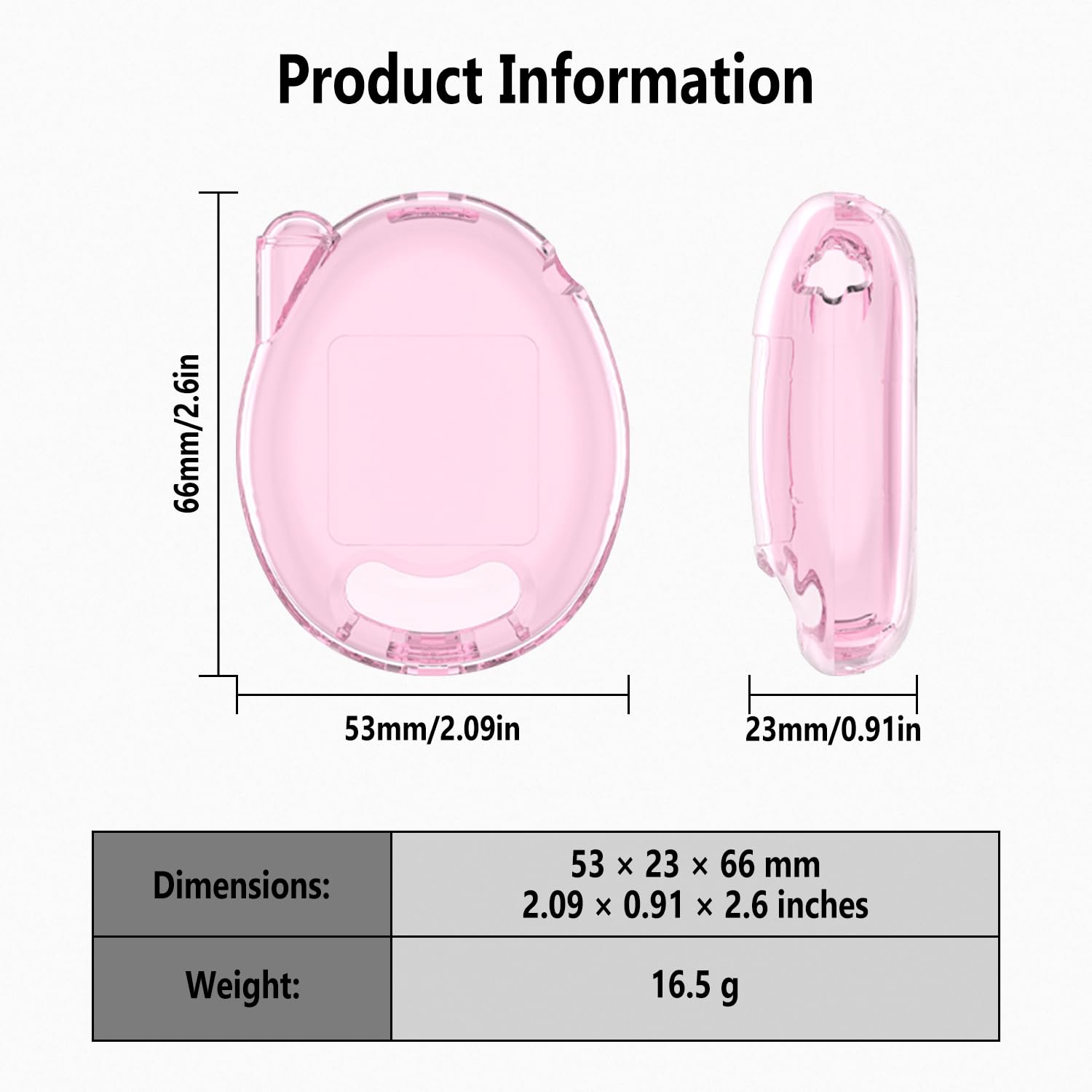 Geiomoo PC Cover for Tamagotchi Connection Case Virtual Reality Pet, Flexible Scratch Resistant Protective (Pink)