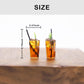 Miniature Ice Coffee Cup, Dollhouse Mini Iced Tea, Miniature Drinks, Set Filled Iced Tea Glass, for Dollhouse Miniature Kitchen Food Diorama Supplies