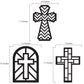 VHALE Suncatchers Craft 3 Sets (9 Cutouts) w Tissue Papers Stained Glass Effect Paper Sun Catcher Kit, Window Art, Classroom Crafts, Creative Art