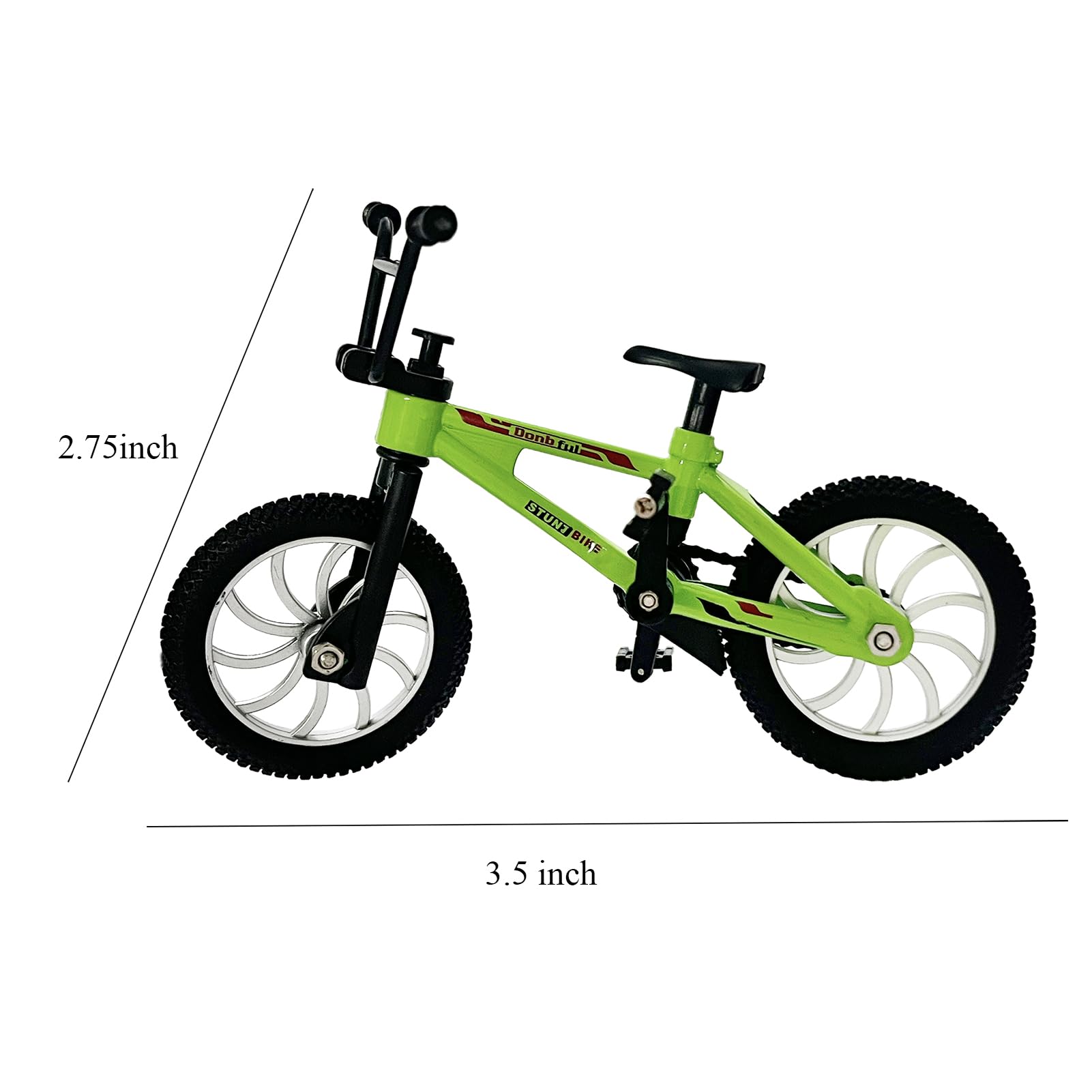 Mini Finger Bike Toy - Alloy Mountain Bicycle Model with Tools, Movable Parts, Gift for Kids & Collectors (Green)