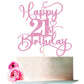 Bejotaa Pink Glitter Happy 21st Birthday Cake Topper 1pcs