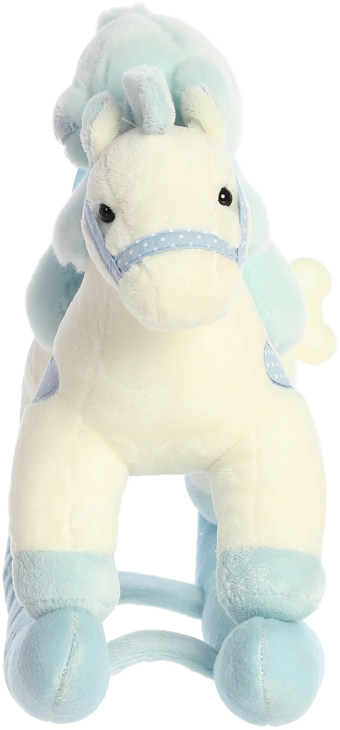 Aurora® Melodious Musicals! Baby Boy Rocking Horse™ Baby Stuffed Animal - Musical Entertainment - Engaging Play - Blue 11 Inches
