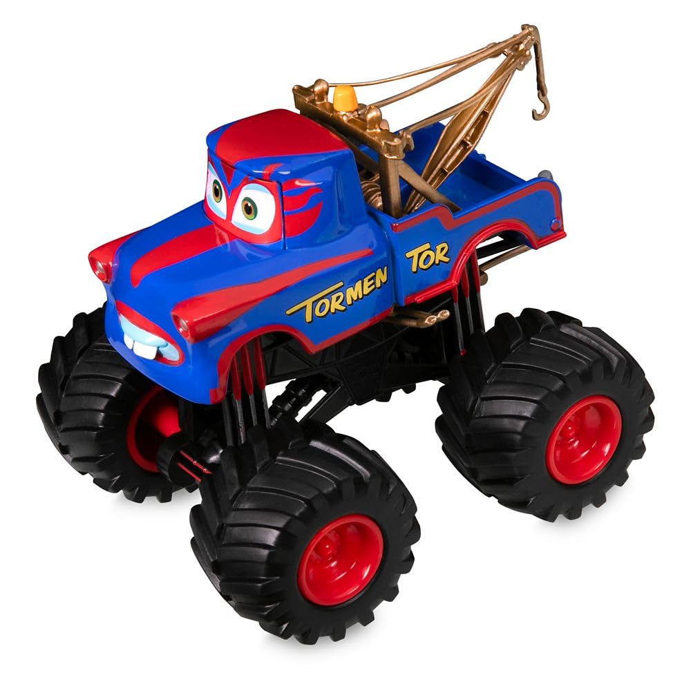 Disney Store Official Monster Trucks Lightning McQueen & Tow Mater Die Cast Set - 1:43 Scale Die Cast Metal Pixar Cars Toys with Free Rolling Wheels