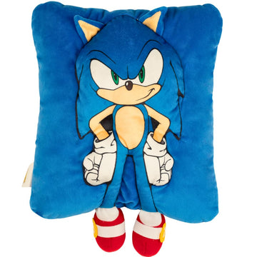Sonic The Hedgehog Anime Kids Super Plush Cozy Snuggle 3D Pillow (Officially Licensed Product) by Franco