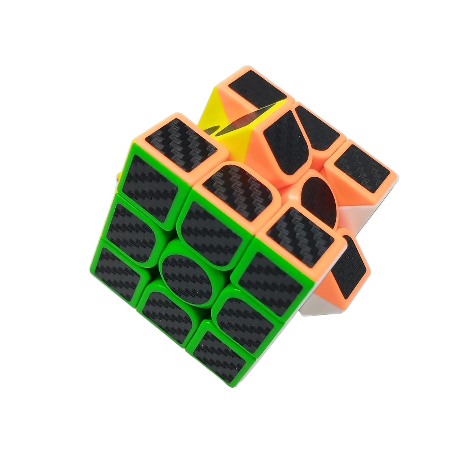 AHYUAN 3x3 Speed Cube Black Magic Cube Carbon Fibre Stickers Problem-Solving Brain Teaser Cube Toys Game Color-Matching Puzzle Fidget Toy Sensory