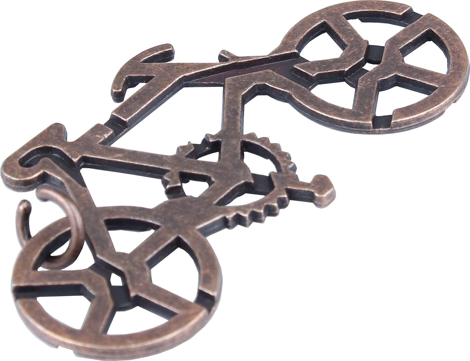 SHUYUE Bicycle Metal Puzzle Lock IQ Test Mind Game Toys Brain Teaser Metal Puzzles Magic Trick Toy for Kids and Adults