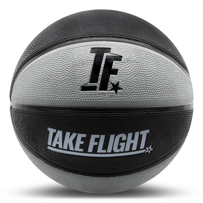 A Plus Collectibles TAKE Flight Basketball, Advanced Grip HIGH Performance, Official Basketball (Black/Grey, Junior (Size 3))