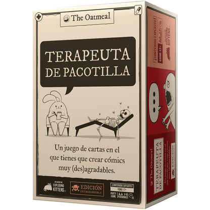 Exploding Kittens Terapeuta Horrible: Edición Extra Horrible - 3-8 jugadores - 17+ años - 15 min - Juego cómico de construcción - Fiesta, Noche