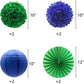 DOMOO OF DREAMS Blue Green Graduation Party Decoration Class Banner Hanging Pom Poms Flowers High School College Grad Supplies