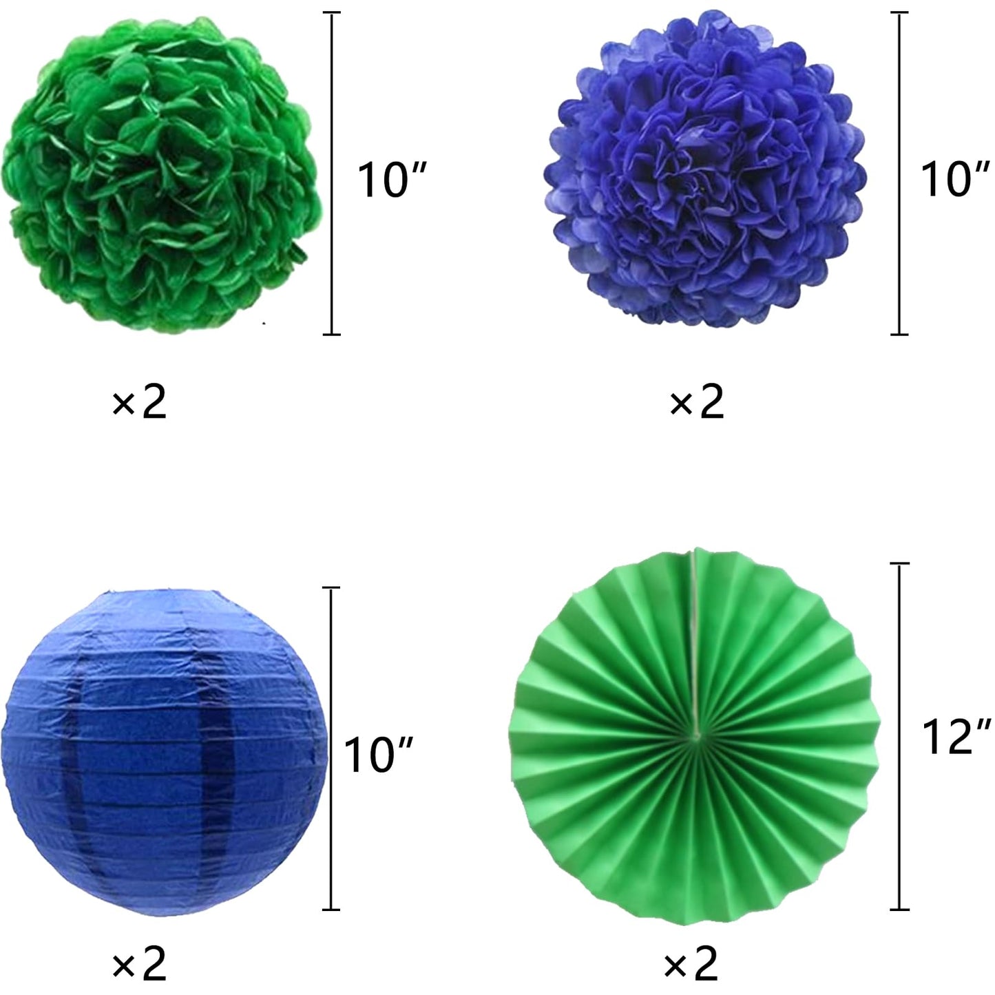 DOMOO OF DREAMS Blue Green Graduation Party Decoration Class Banner Hanging Pom Poms Flowers High School College Grad Supplies