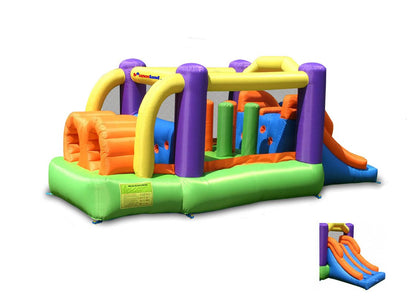 Bounceland Pro Racer Obstacle Bounce House with Dual Slides, Bounce, Climb, Slide All in One, UL 1 HP Blower Included, 19 ft x 9 ft x 7 ft H, Great